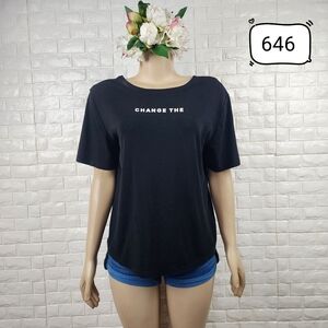 Black Medium Shirt – Casual Everyday Short Sleeve Basic Top